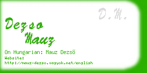 dezso mauz business card