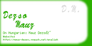 dezso mauz business card